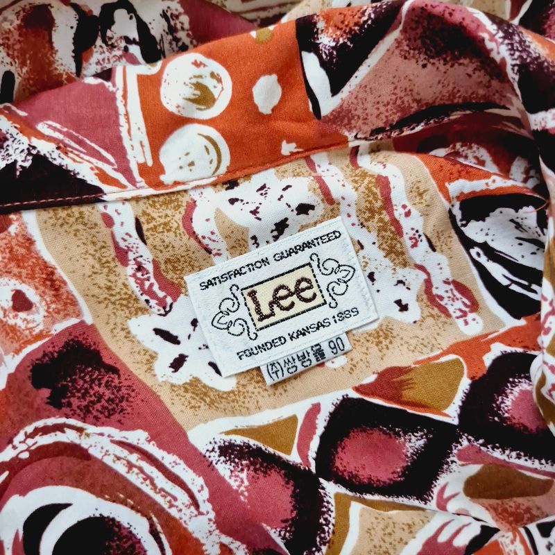 Lee Kemeja Open Collar Hawaii Sizes L, foto 5