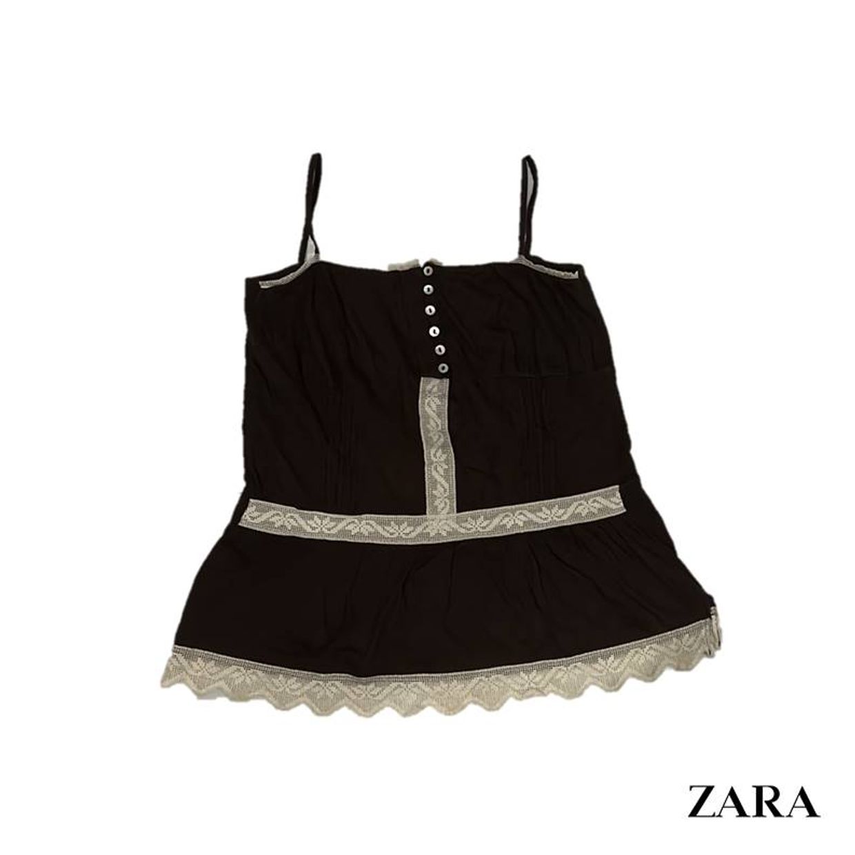 ZARA Cami top Wanita brown
