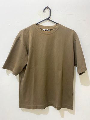 T-Shirt UNIQLO U AIRism Oversized Dark Green (M)