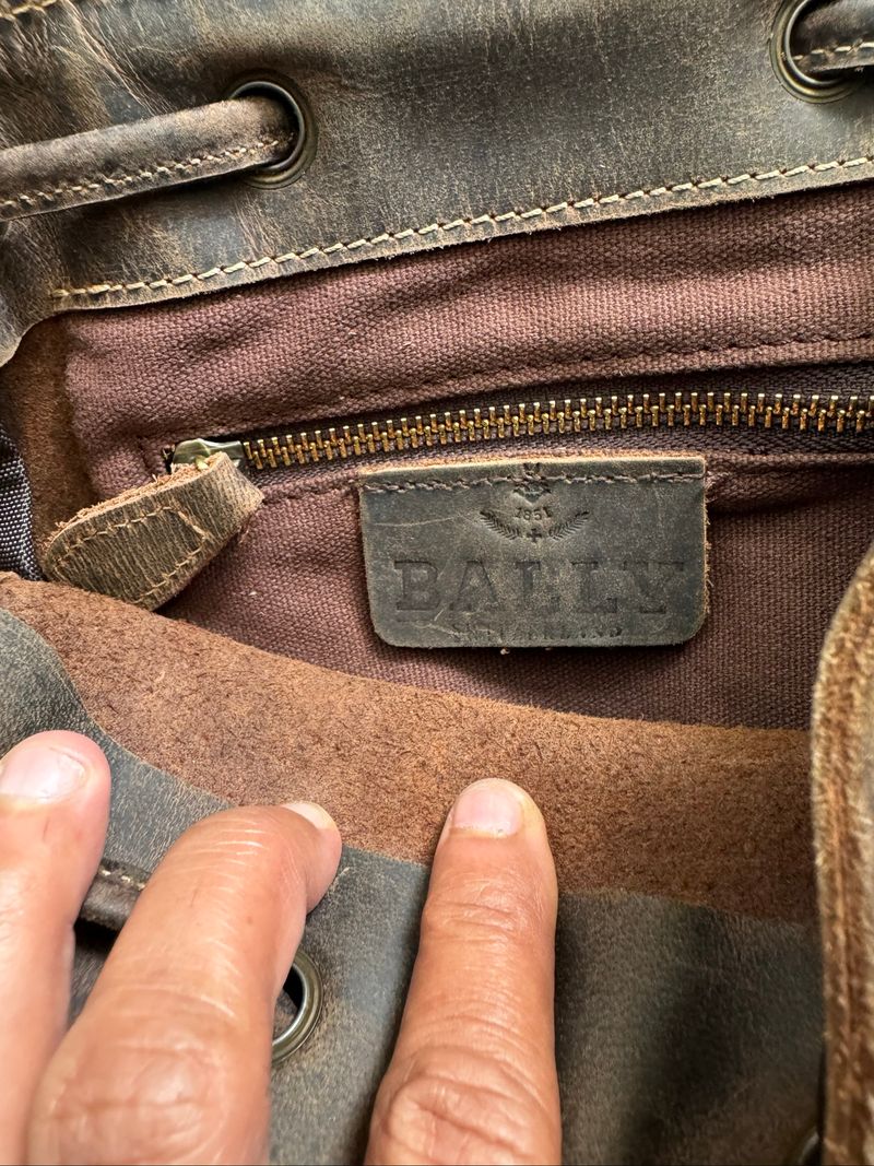 Ransel Bally Full Kulit Unisex Seken, foto 3