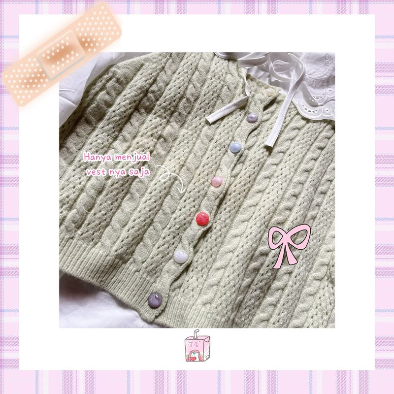 VEST RAJUT GREEN PASTEL., foto 2