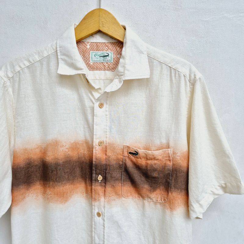 Crocodille Kemeja SS Linen Beige Size L, foto 2
