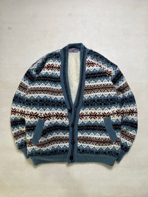 Vintage 90s style Cardigan Fair isle