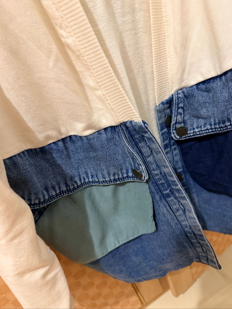 Cardigan mix denim, foto 3