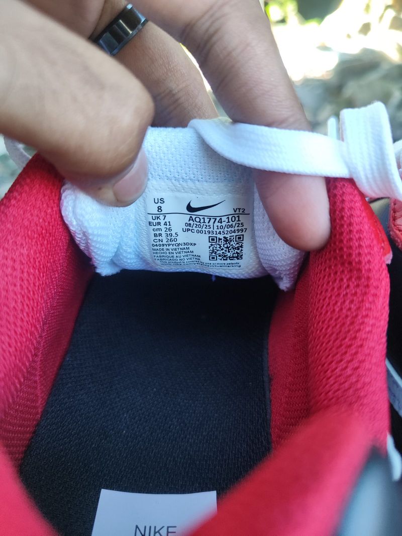 Nike Ebernon Low White University Red, foto 6