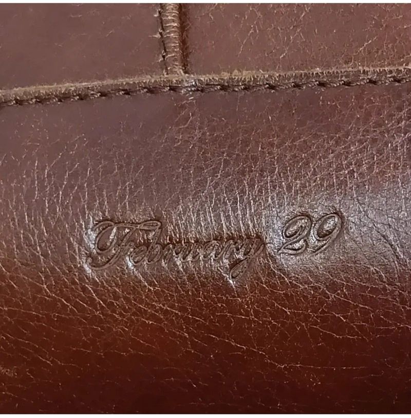 February 29 Brown Genuine Leather Unisex Backpack, foto 3