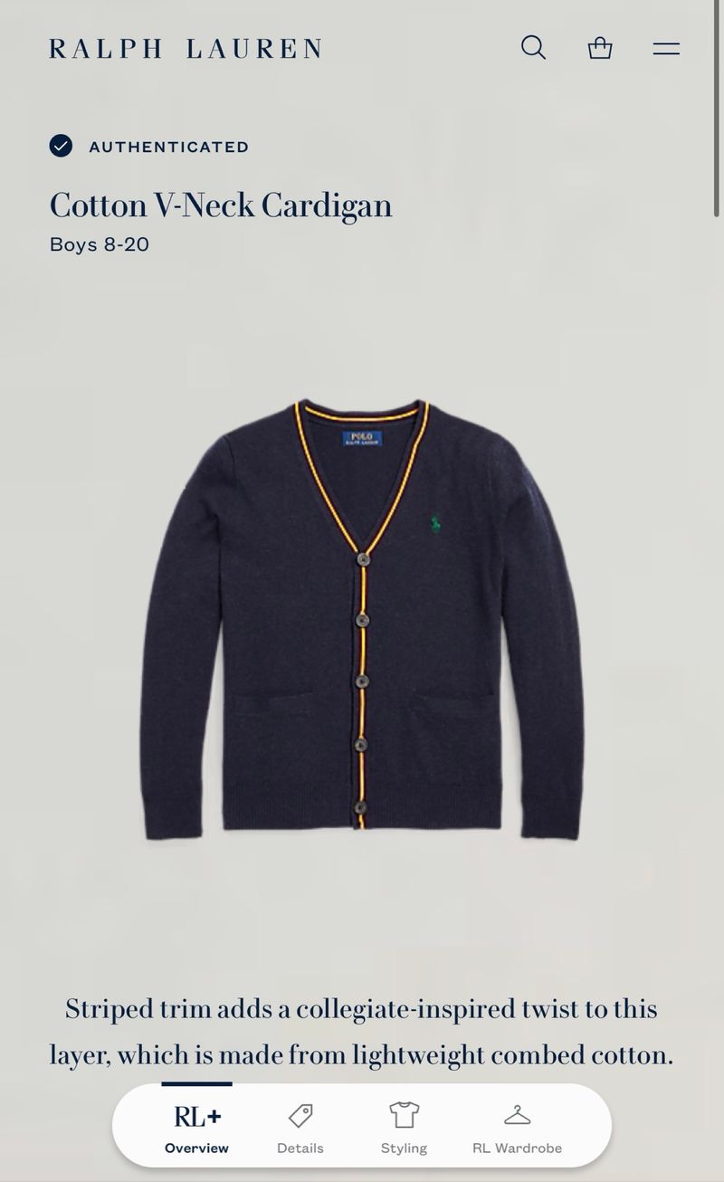POLO RALPH LAUREN CARDIGAN (AUTHENTIC WITH BARCODE), foto 3