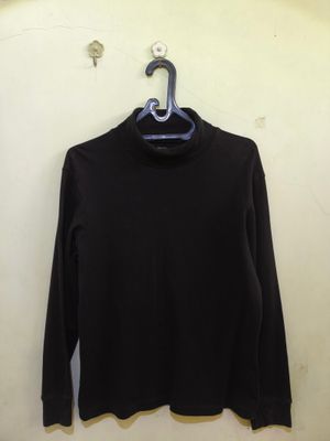 UNIQLO turtleneck cotton longsleeve black, size m