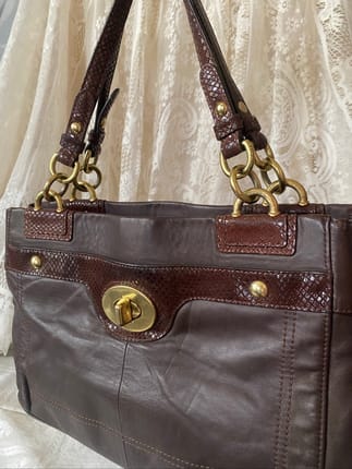 Vintage Coach Leather Tote Bag