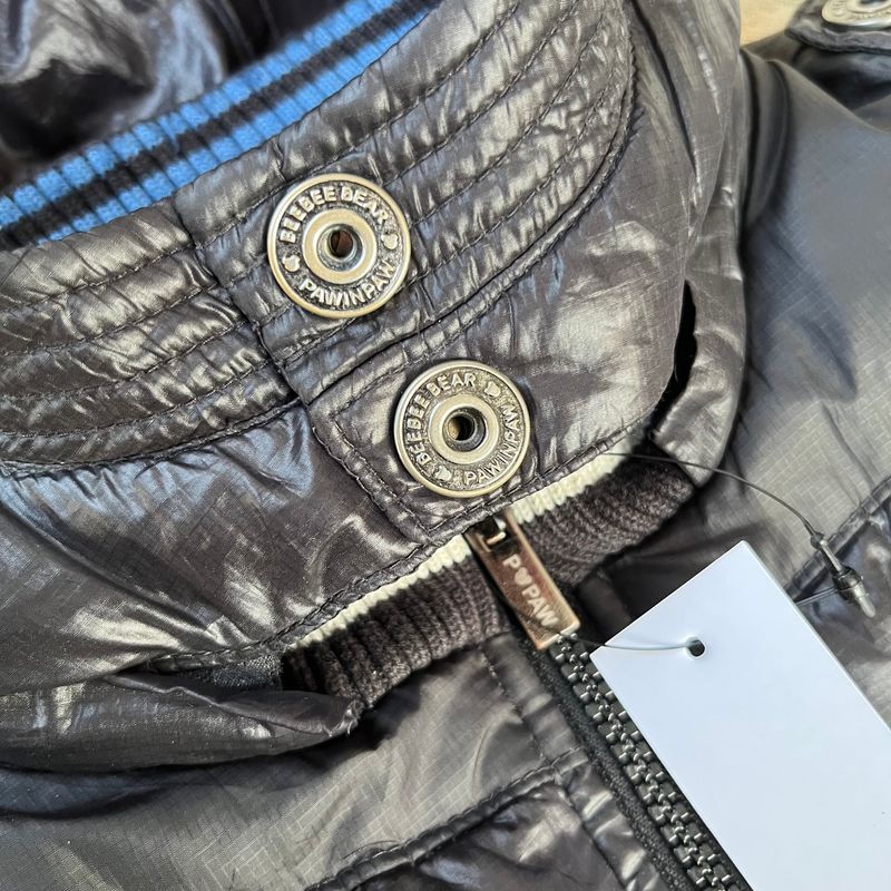 Winter jacket anak hitam goose down puffer semi glossy cakep, foto 4