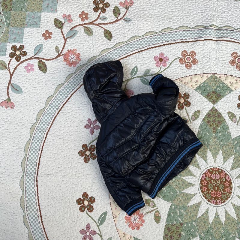 Winter jacket anak hitam goose down puffer semi glossy cakep, foto 10
