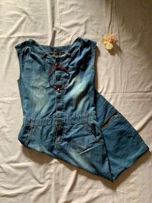 Sleeveless Denim Romper