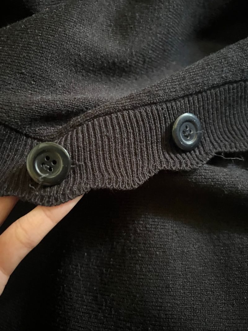 Black croptop cardigan, foto 4
