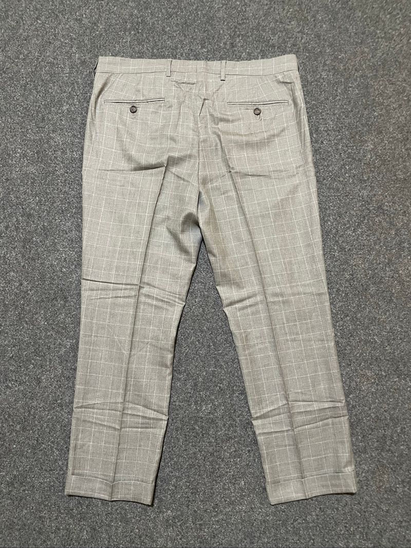 Brunello Cucinelli Windowpane Plaid Virgin Wool Trousers, foto 9