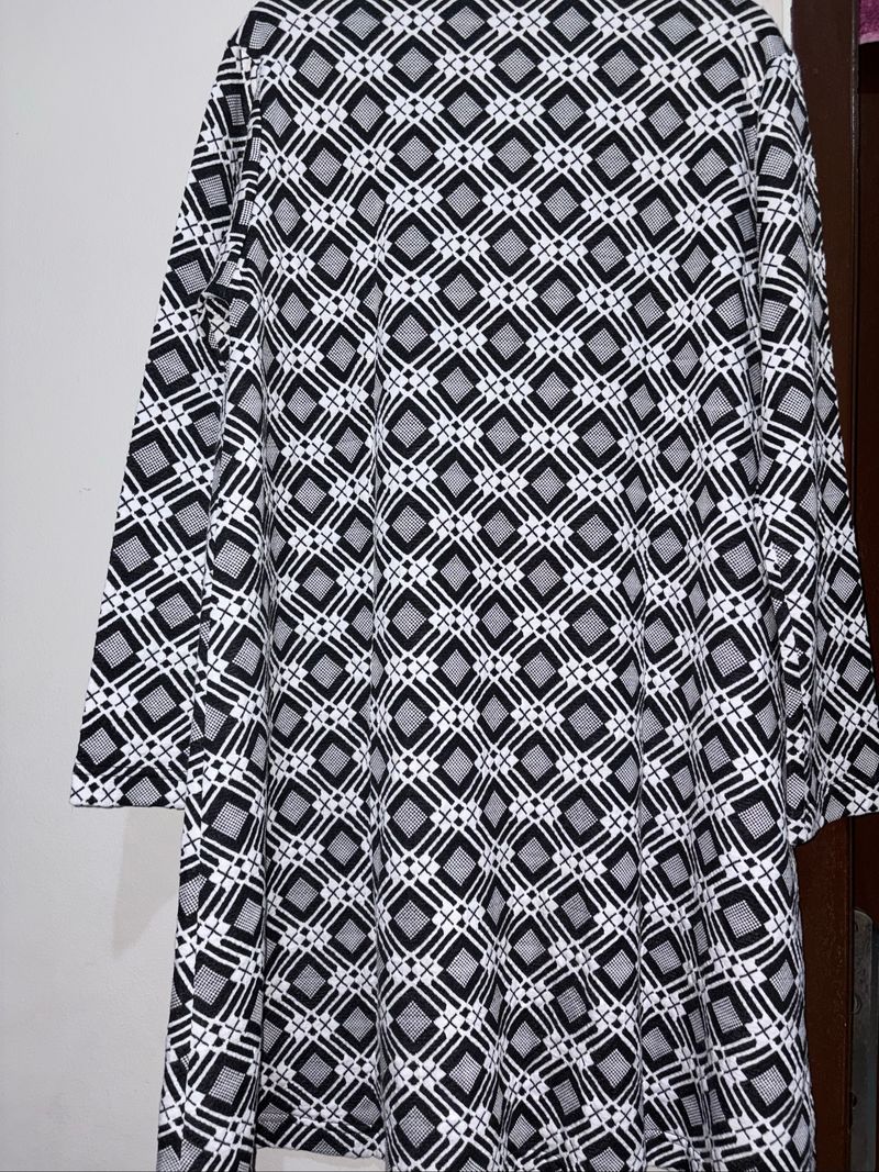 Tunik shafira warna monokrom, foto 3