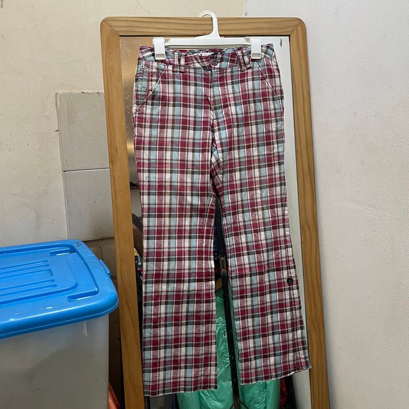 Y2K OAKLEY Plaid Madpunk Avan Garde Pants, foto 3