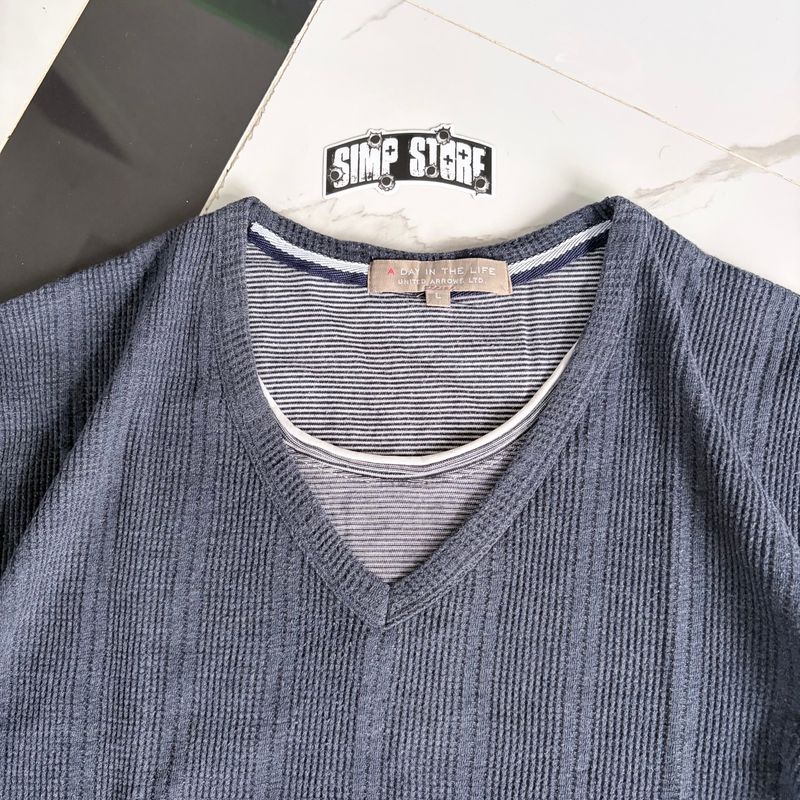 V-Neck Waffle Knit T-Shirt, foto 3