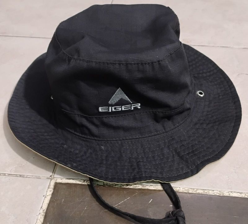 EIGER Reversible Outdoor Bucket Hat – Black / Olive, foto 3