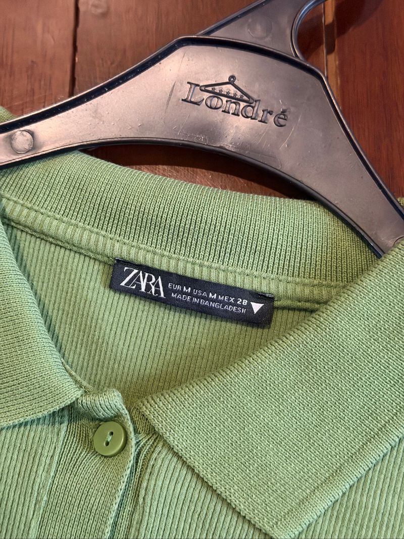 Zara Longsleeve Green Top, foto 2