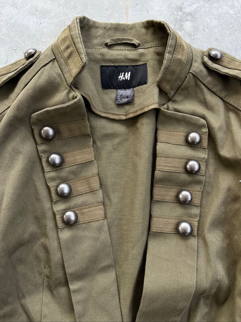 H&M Olive Green Napoleon Style Jacket, foto 5