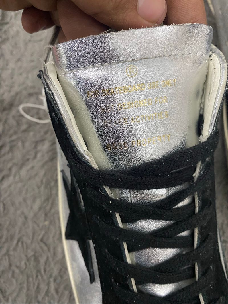 Golden goose superstar silver black suede, foto 5