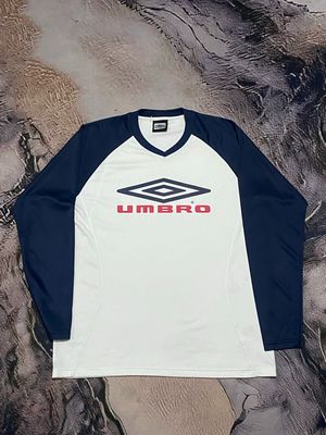 Umbro Vintage Longsleeve 2 Tone Navy White