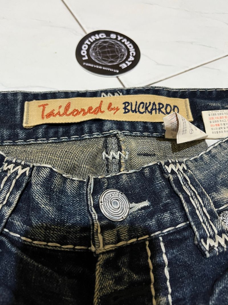 🥶 Sick Buckaroo Flared Wash Denim Pants, foto 7