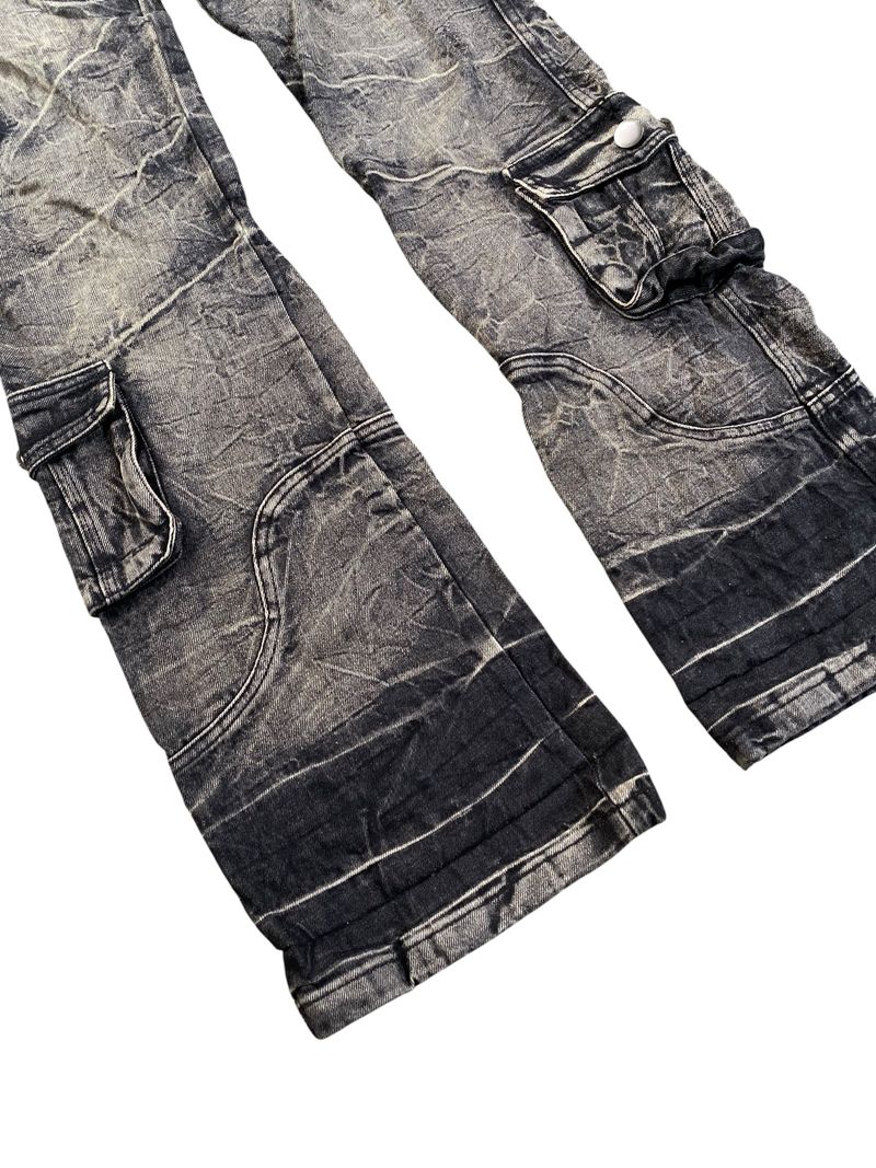 Lowbox Stonewash Cargo Flared Jeans, foto 4