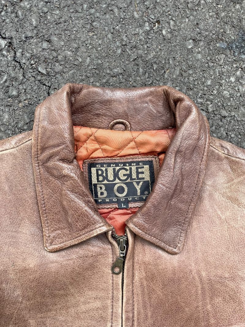 Vintage Leather jacket Pria brown, foto 4