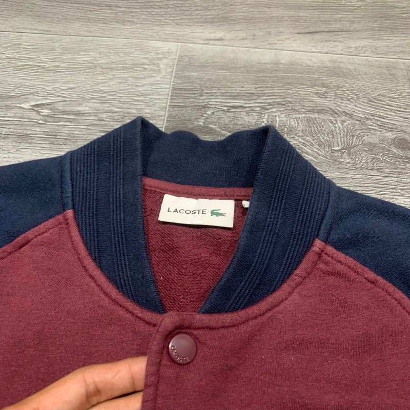 Lacoste varsity cotton snap button, foto 4