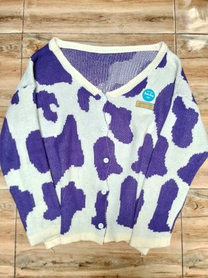 Cow Pattern Cardigan