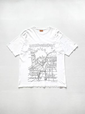 Mischievous Blue Rabbit Crazy Mad Punk Tee L