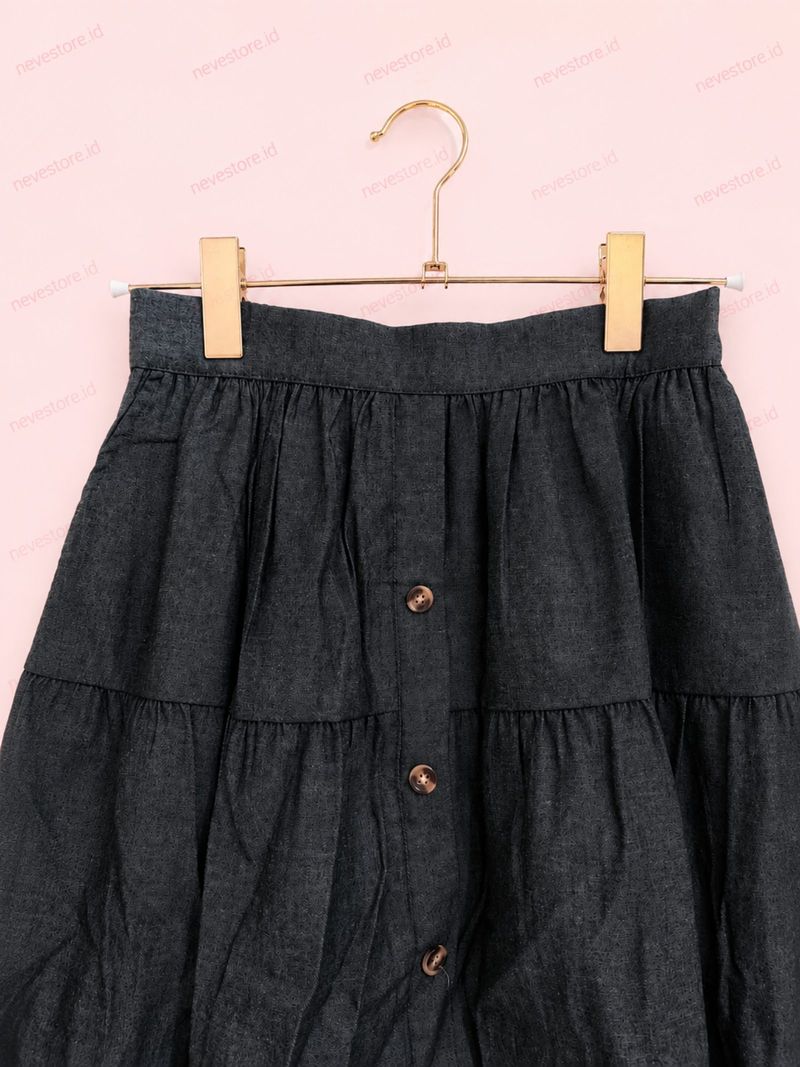 Setelan Black Denim Style One Set Skirt, foto 7