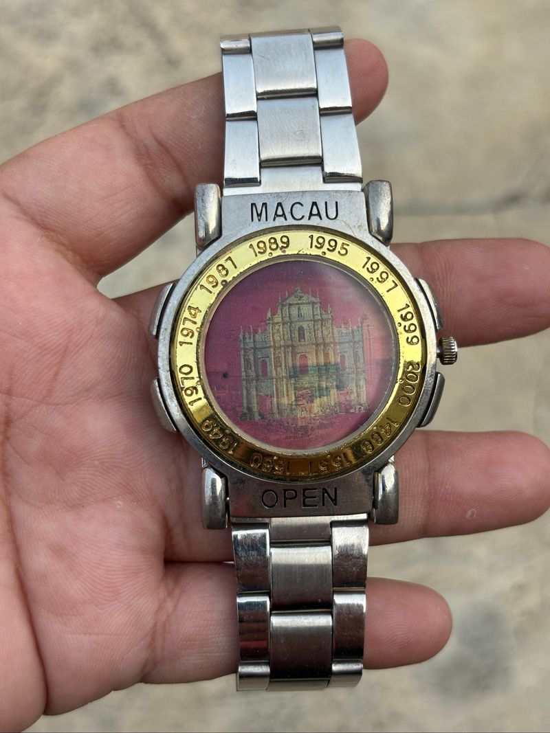 JAM TANGAN MACAU DICE FLIP VINTAGE SIZE LARGE, foto 4