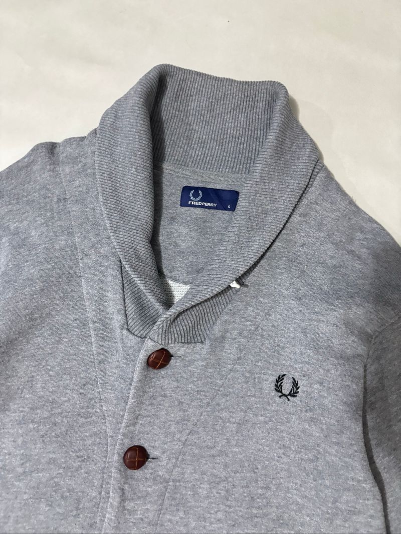 shawl neck cardigan fred perry, foto 3