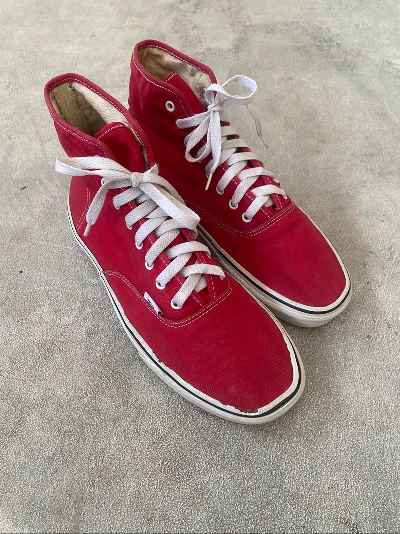 Vans Authentic High-Top Red Canvas Sneakers, foto 7