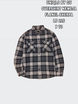 GLOBAL UNIQLO OVERSHIRT FLANEL SHERPA
