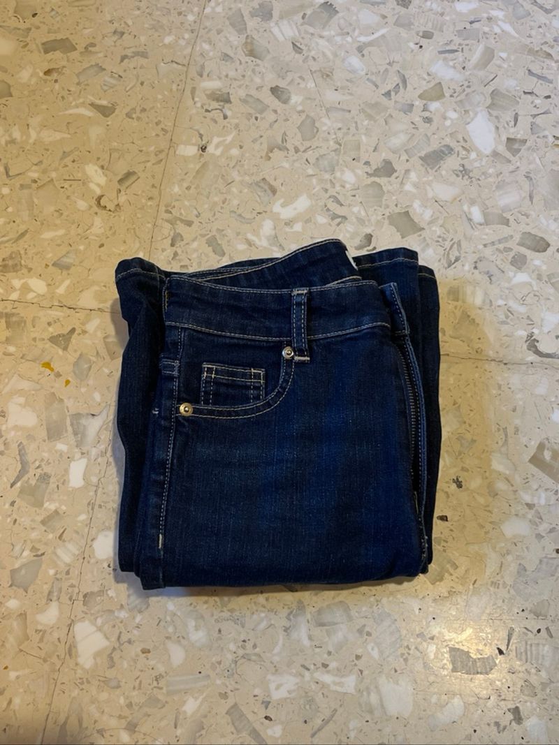 H&M dark indigo high waist flares, foto 2