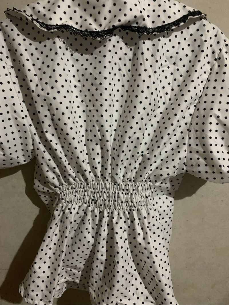 atasan polkadot, foto 2