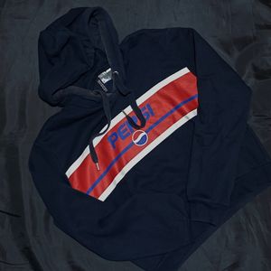 H&M Streetwear Casual Hoody Wanita navy