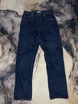 Uniqlo U Reguler Fit Straight High Rise Blue Indigo H&M
