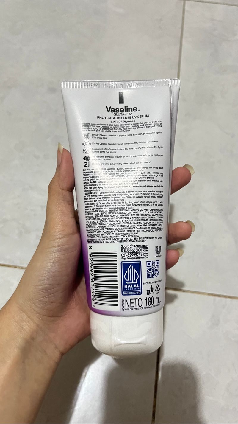 vaseline gluta hya sunscreen, foto 2