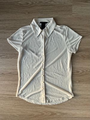 sheer cream shirt - THE LIMITED
