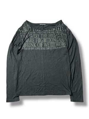 y2k Longsleeve In The Attic Poem English Latter Print
