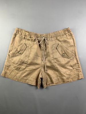 Atsuro Tayama Brown Linen Pocket Shorts (30 to 34)