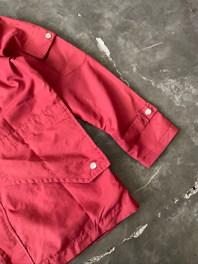 vintage parka outdoor jacket merah, foto 4