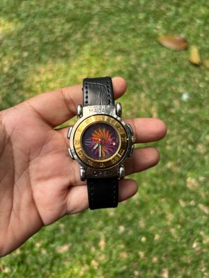 JAM TANGAN MACAU DICE FLIP VINTAGE SIZE MEDIUM STRAP LEATHER