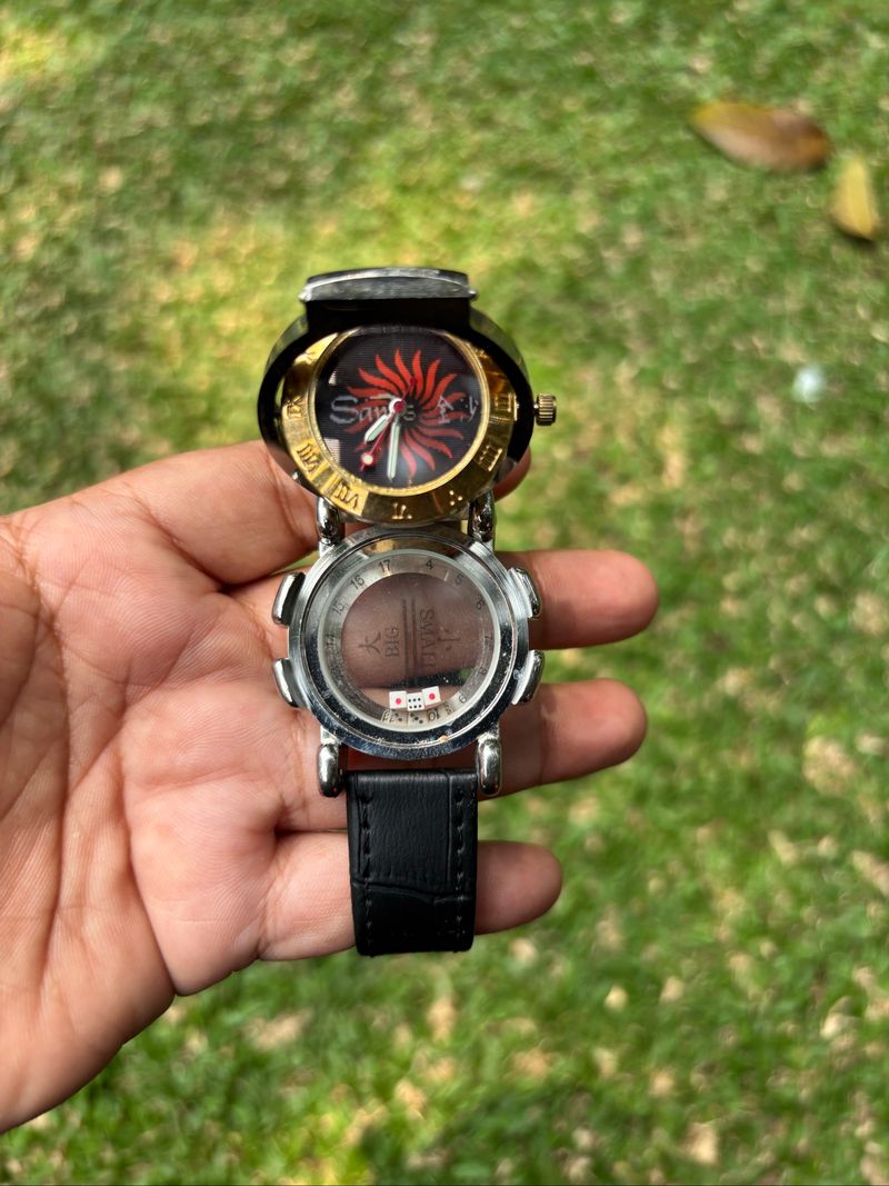 JAM TANGAN MACAU DICE FLIP VINTAGE SIZE MEDIUM STRAP LEATHER, foto 5