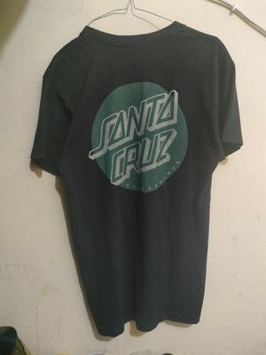 Santa Cruz Skateboards Skater T-shirt Pria black gray