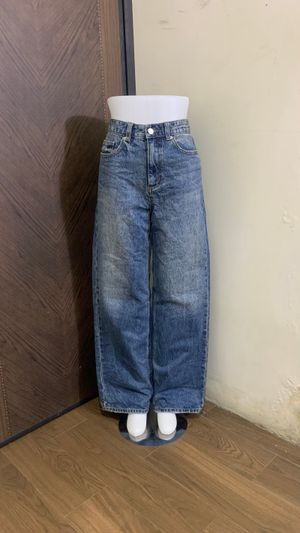 8SECOND WIDE LEG JEANS RETRO TEBAL